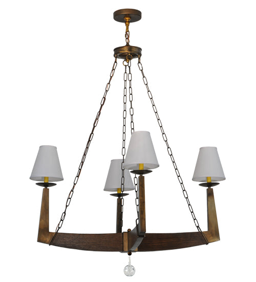 Meyda Tiffany Arendal 143889 Chandelier Light - Antique Copper,Natural Wood,Custom