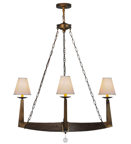 Meyda Tiffany Arendal 143889 Chandelier Light - Antique Copper,Natural Wood,Custom