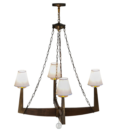 Meyda Tiffany Arendal 143889 Chandelier Light - Antique Copper,Natural Wood,Custom
