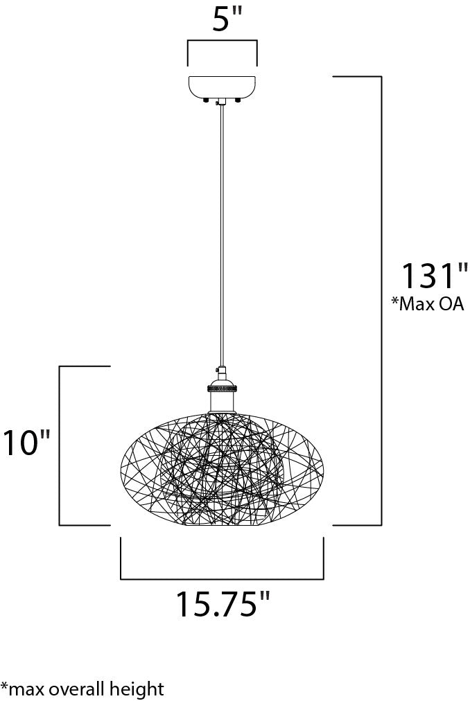 Maxim Bali 14402NAWT Pendant Light - Natural