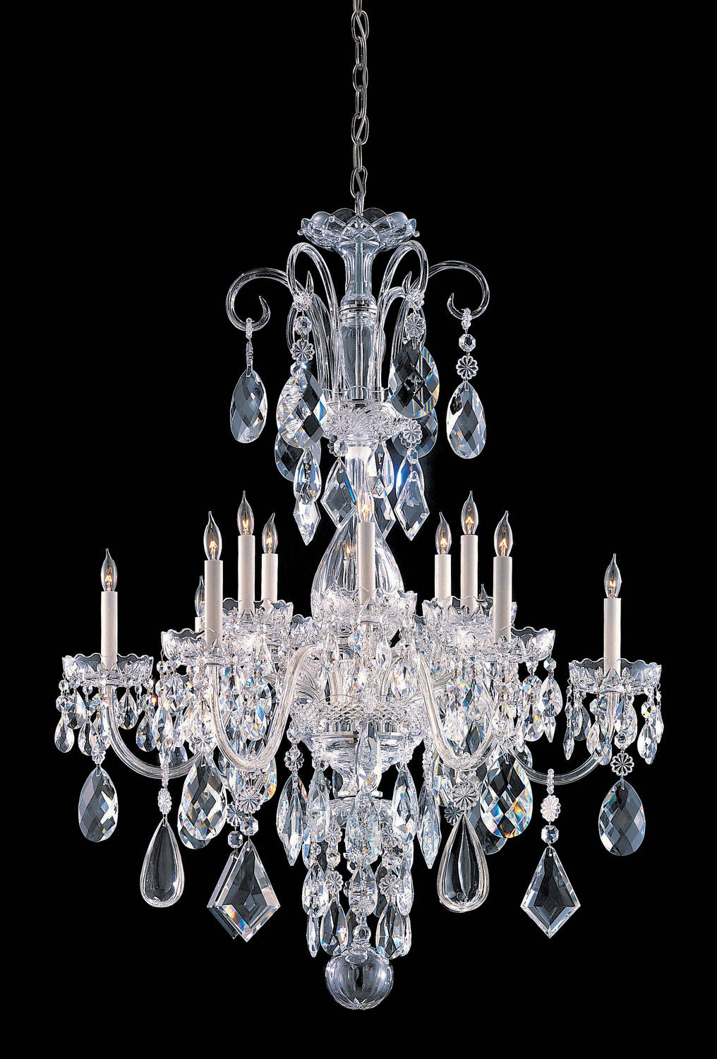 Crystorama Traditional Crystal 1045-CH-CL-MWP Chandelier Light - Polished Chrome