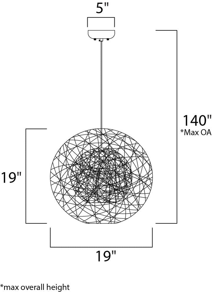 Maxim Bali 14405NAWT Pendant Light - Natural