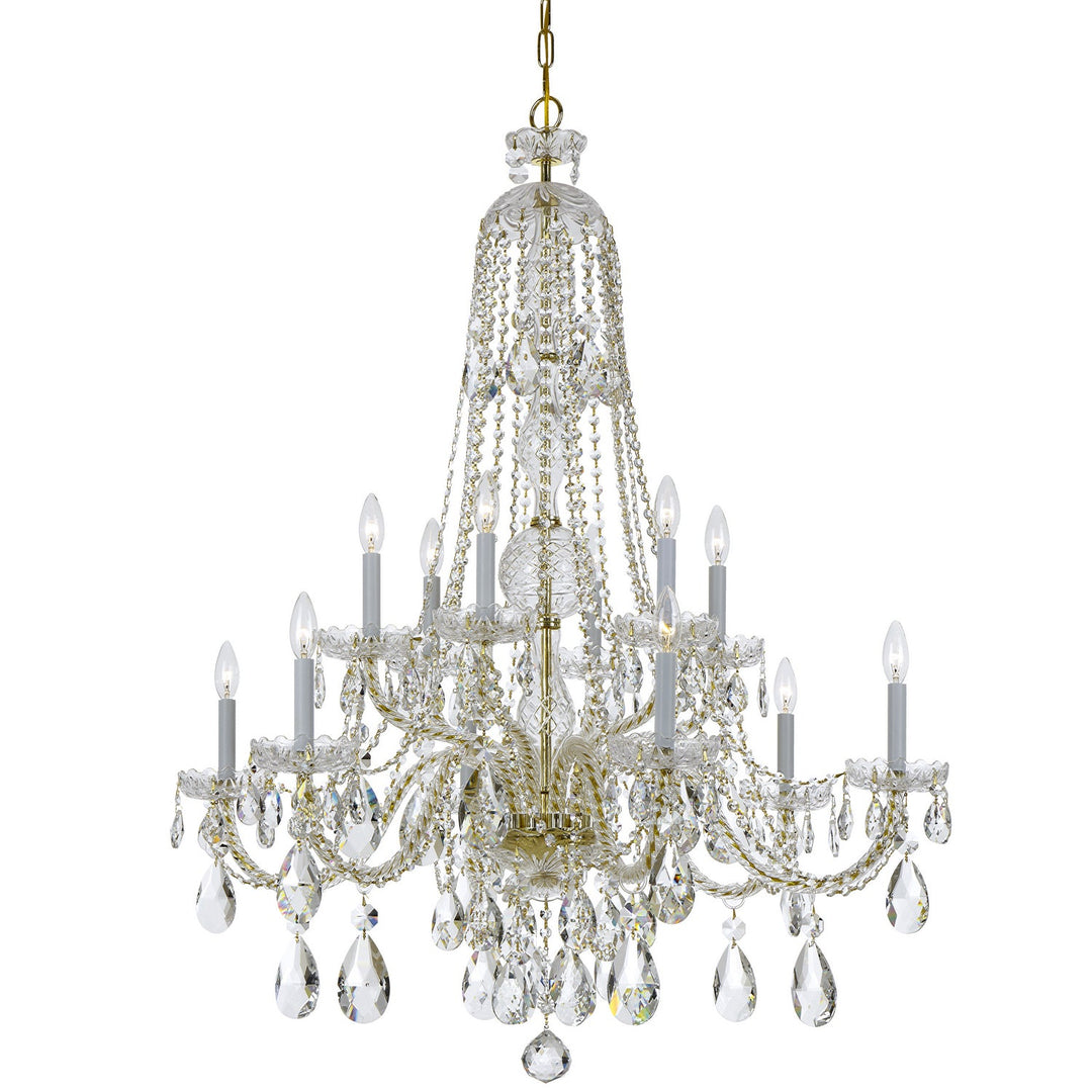 Crystorama Traditional Crystal 1112-PB-CL-MWP Chandelier Light - Polished Brass