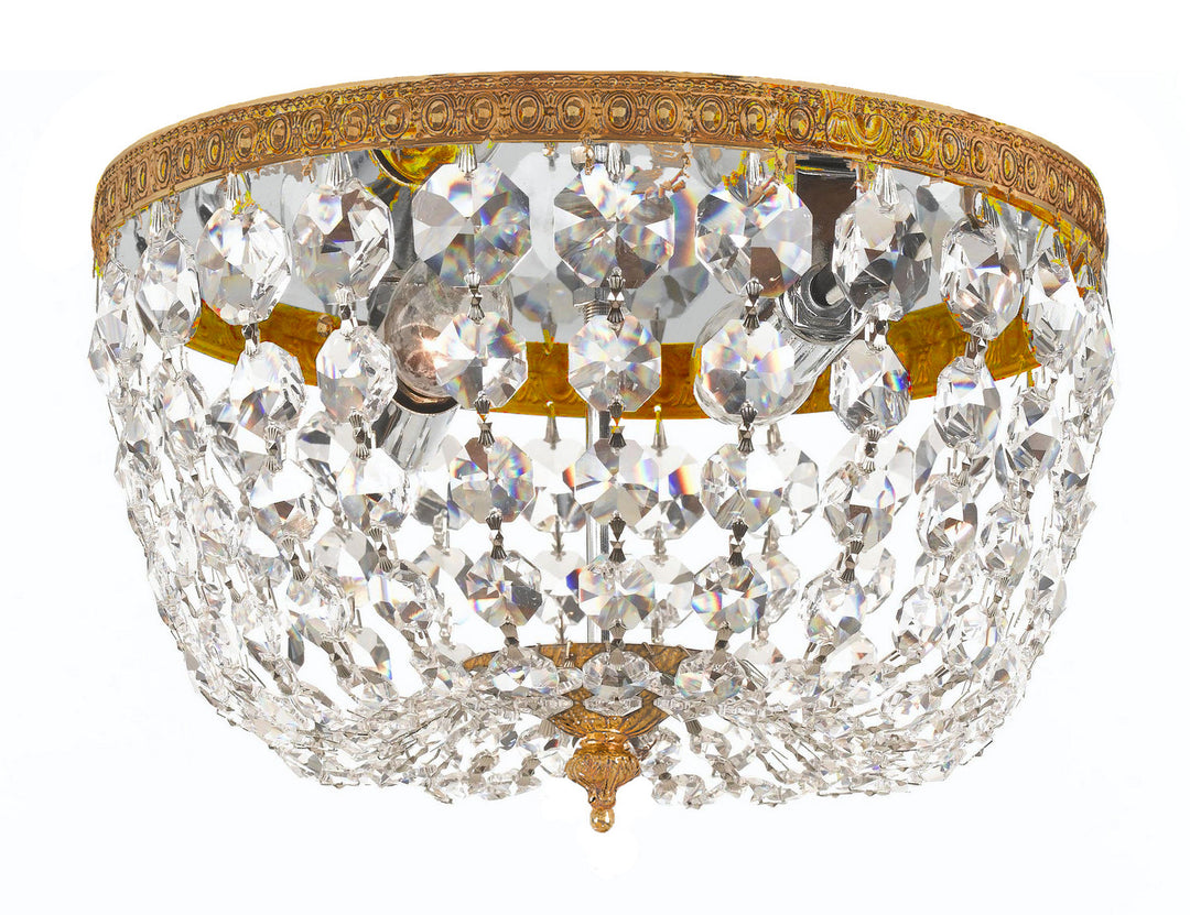 Crystorama Ceiling Mount 708-OB-CL-S Ceiling Light - Olde Brass