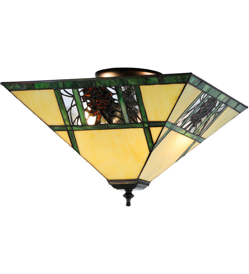 Meyda Tiffany Pinecone Ridge 144217 Ceiling Light - Mahogany Bronze