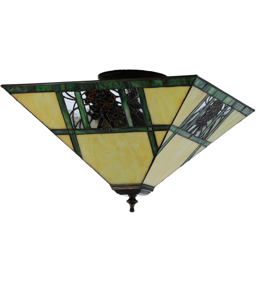 Meyda Tiffany Pinecone Ridge 144217 Ceiling Light - Mahogany Bronze