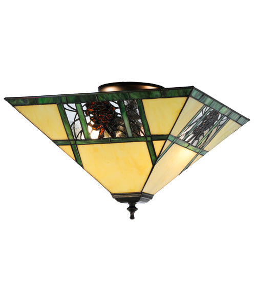 Meyda Tiffany Pinecone Ridge 144217 Ceiling Light - Mahogany Bronze