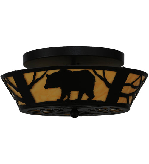 Meyda Tiffany Bear On The Loose 144229 Ceiling Light - Black/Earth Marble Acrylic