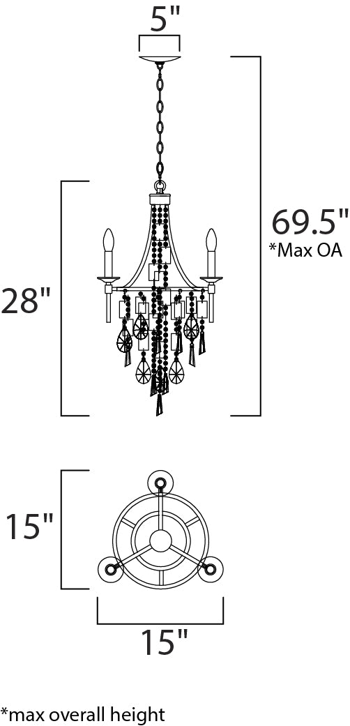 Maxim Cebu 14423CZGS Chandelier Light - Capiz / Gold Silver