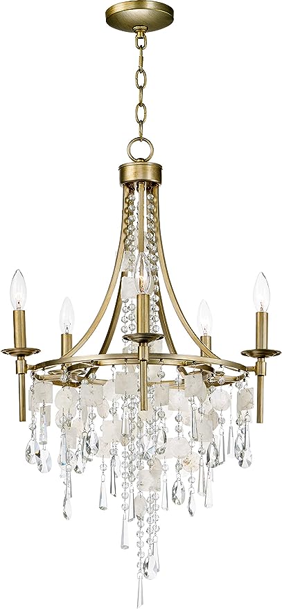 Maxim Cebu 14425CZGS Chandelier Light - Capiz / Gold Silver