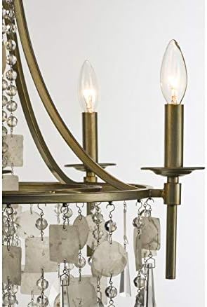 Maxim Cebu 14425CZGS Chandelier Light - Capiz / Gold Silver