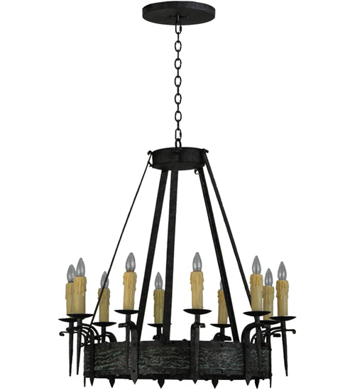 Meyda Tiffany Costello 144262 Chandelier Light - Verdigris