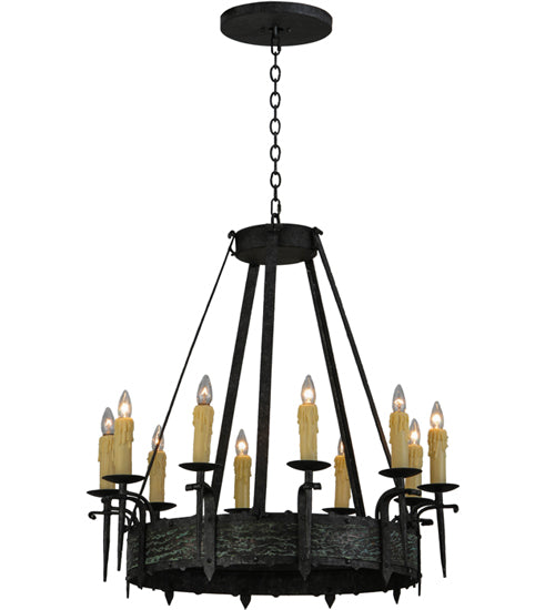 Meyda Tiffany Costello 144262 Chandelier Light - Verdigris