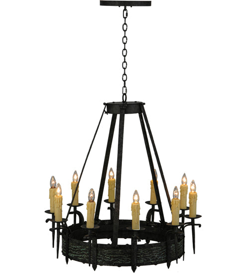 Meyda Tiffany Costello 144262 Chandelier Light - Verdigris