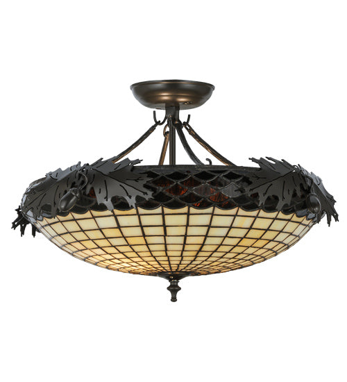 Meyda Tiffany Greenbriar Oak 144378 Ceiling Light - Timeless Bronze