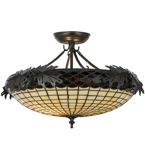 Meyda Tiffany Greenbriar Oak 144378 Ceiling Light - Timeless Bronze