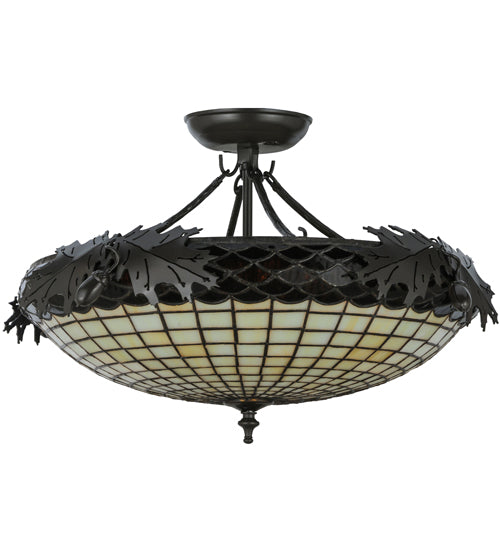 Meyda Tiffany Greenbriar Oak 144378 Ceiling Light - Timeless Bronze