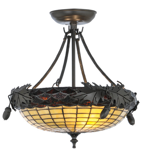 Meyda Tiffany Greenbriar Oak 144382 Ceiling Light - Timeless Bronze