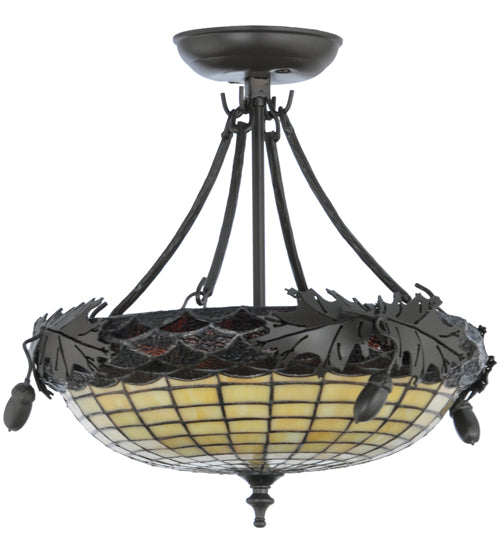 Meyda Tiffany Greenbriar Oak 144382 Ceiling Light - Timeless Bronze