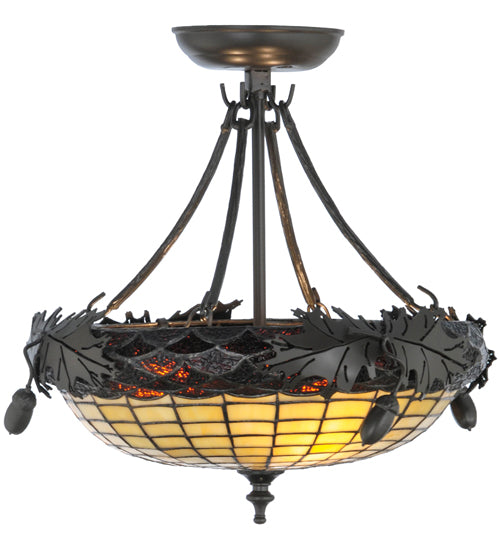 Meyda Tiffany Greenbriar Oak 144382 Ceiling Light - Timeless Bronze