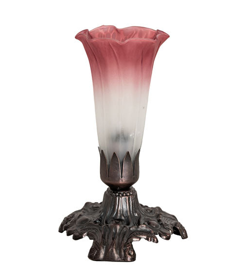 Meyda Tiffany Lighting 14468 Pink/White Candle Lamp Bronze / Dark