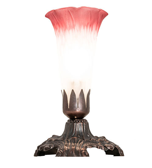 Meyda Tiffany Lighting 14468 Pink/White Candle Lamp Bronze / Dark