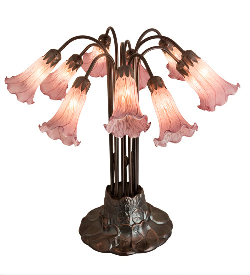 Meyda Tiffany Lighting 14479 Lavender Ten Light Table Lamp Lamp Bronze / Dark