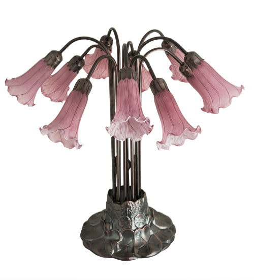 Meyda Tiffany Lighting 14479 Lavender Ten Light Table Lamp Lamp Bronze / Dark
