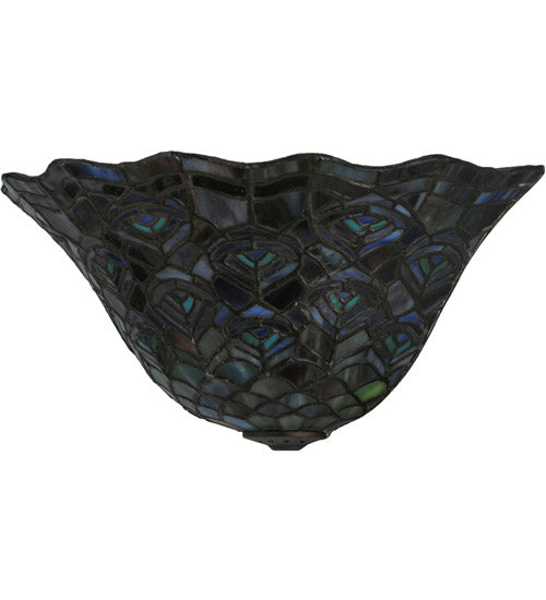 Meyda Tiffany Peacock Feather 144898 Wall Light - Green/Blue Pbag Purple/Blue Lt Blue Aqua/Green