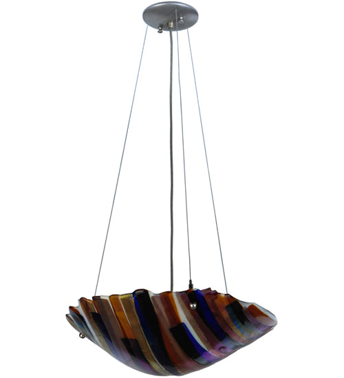 Meyda Tiffany Metro Fusion 144919 Pendant Light - Beige, Amber, Smoke Irid, Dark Bl
