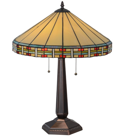 Meyda Tiffany Lighting 144960 Arizona Two Light Table Lamp Lamp Bronze / Dark