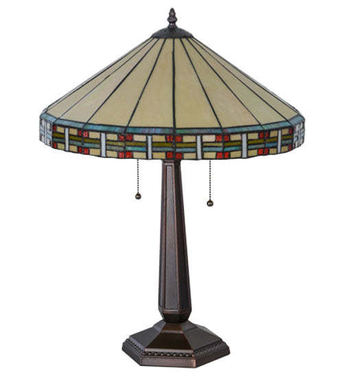 Meyda Tiffany Lighting 144960 Arizona Two Light Table Lamp Lamp Bronze / Dark
