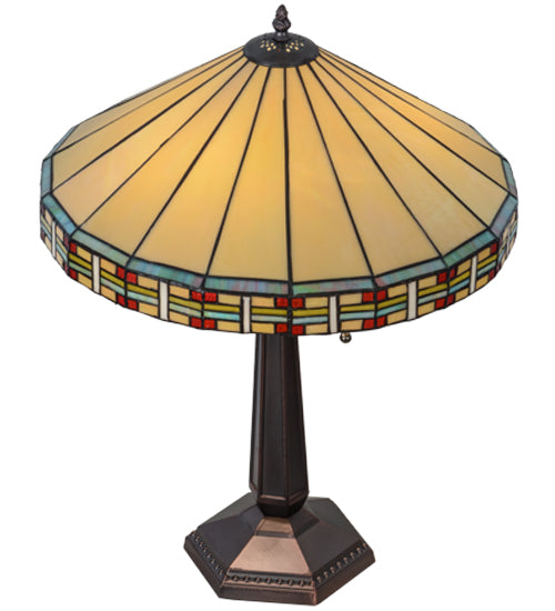 Meyda Tiffany Lighting 144960 Arizona Two Light Table Lamp Lamp Bronze / Dark