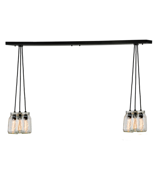 Meyda Tiffany Mason Jar 145076 Pendant Light - Textured Black