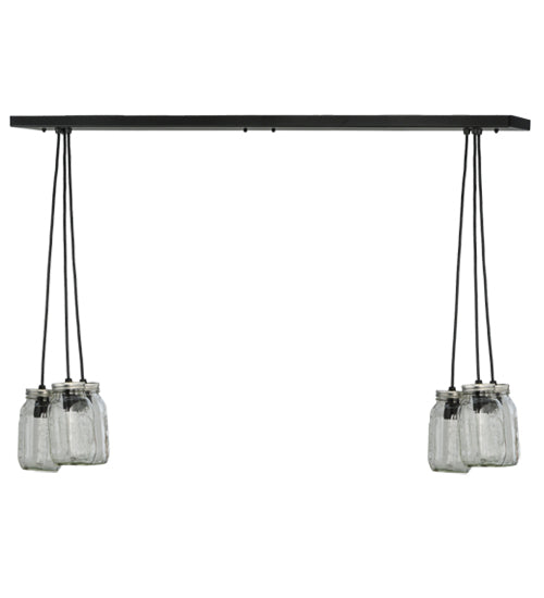 Meyda Tiffany Mason Jar 145076 Pendant Light - Textured Black