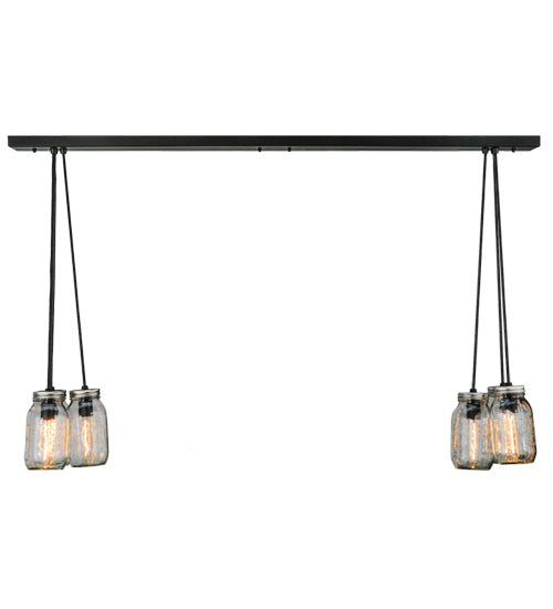 Meyda Tiffany Mason Jar 145076 Pendant Light - Textured Black