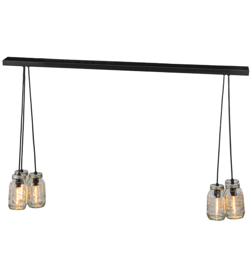 Meyda Tiffany Mason Jar 145076 Pendant Light - Textured Black