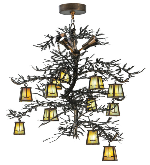 Meyda Tiffany Pine Branch 145107 Chandelier Light - Antique Copper,Burnished Copper