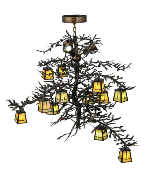 Meyda Tiffany Pine Branch 145107 Chandelier Light - Antique Copper,Burnished Copper