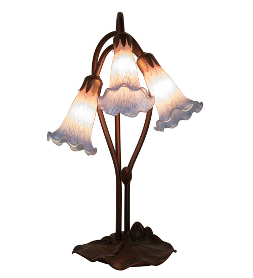 Meyda Tiffany Lighting 14670 Pink/Blue Three Light Accent Lamp Lamp Bronze / Dark