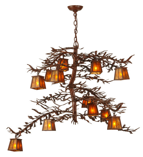 Meyda Tiffany Pine Branch 147616 Chandelier Light - Rust