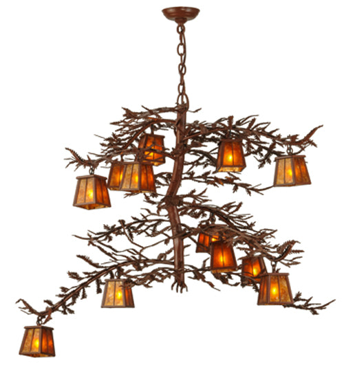 Meyda Tiffany Pine Branch 147616 Chandelier Light - Rust