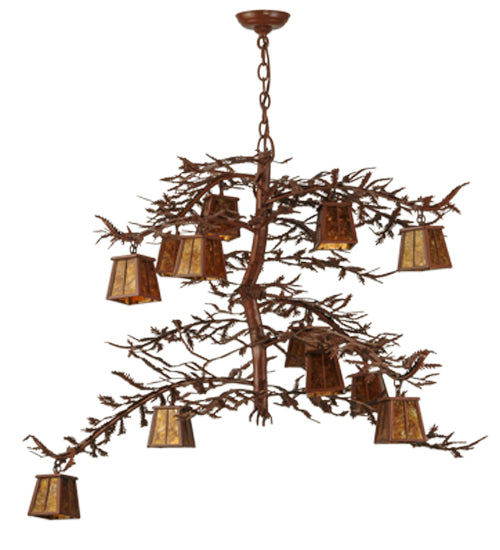 Meyda Tiffany Pine Branch 147616 Chandelier Light - Rust
