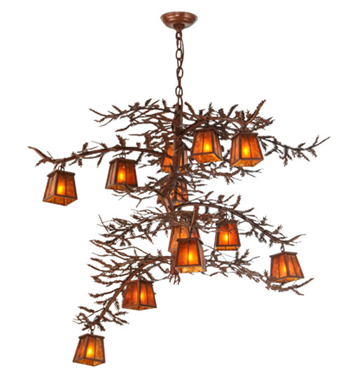 Meyda Tiffany Pine Branch 147616 Chandelier Light - Rust