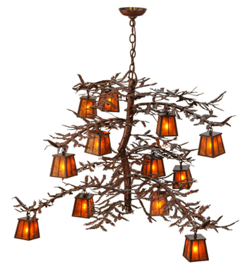 Meyda Tiffany Pine Branch 147616 Chandelier Light - Rust