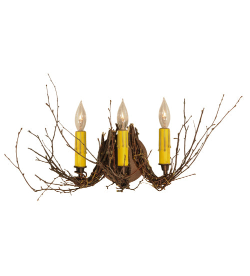 Meyda Tiffany Twigs 147697 Wall Light - Natural Wood,Mahogany Bronze