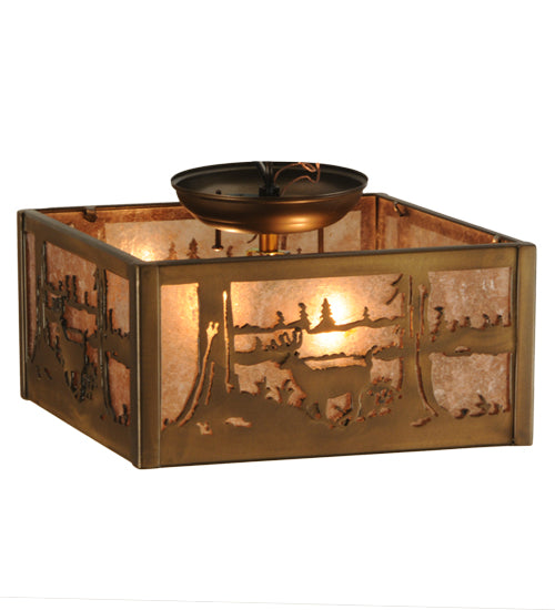 Meyda Tiffany Deer At Lake 148125 Ceiling Light - Antique Copper
