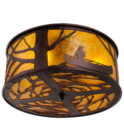 Meyda Tiffany Canoe At Lake 148378 Ceiling Light - Mahogany Bronze