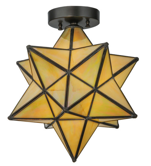 Meyda Tiffany Moravian Star 148883 Ceiling Light - Craftsman Brown