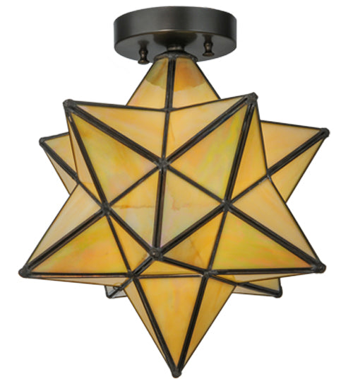Meyda Tiffany Moravian Star 148883 Ceiling Light - Craftsman Brown